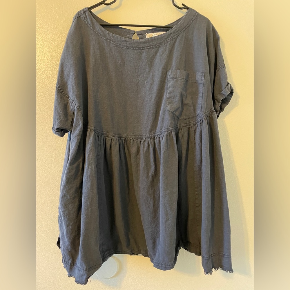 We The Free Shirt with Pockets X-Large Grey Free People